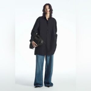 COS Collarless Mini Shirt Dress